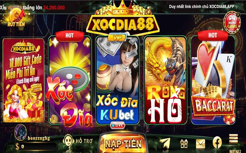 Khám phá trải nghiệm cá cược tại kho game xocdia88